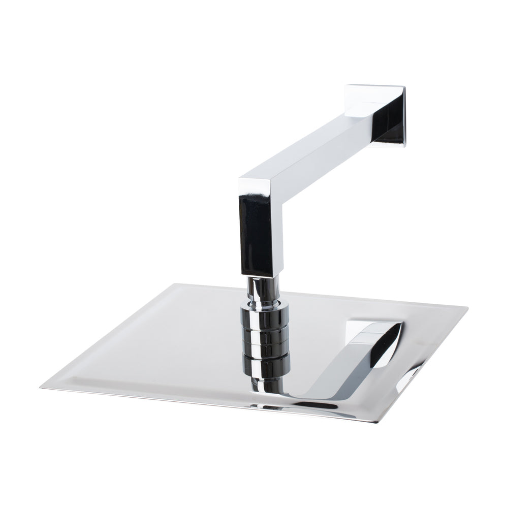 BAI 0416 Stainless Steel 10-inch Square Rainfall Shower Head in Polished Chrome Finish