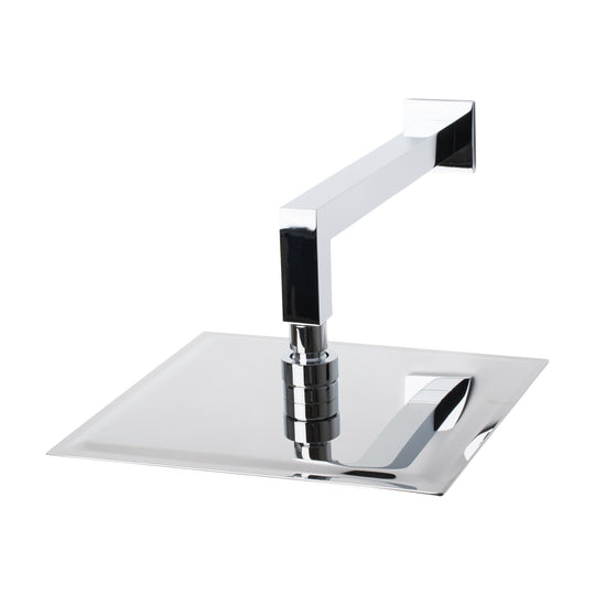 BAI 0416 Stainless Steel 10-inch Square Rainfall Shower Head in Polished Chrome Finish