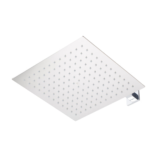 BAI 0417 Stainless Steel 12-inch Square Rainfall Shower Head in Polished Chrome Finish