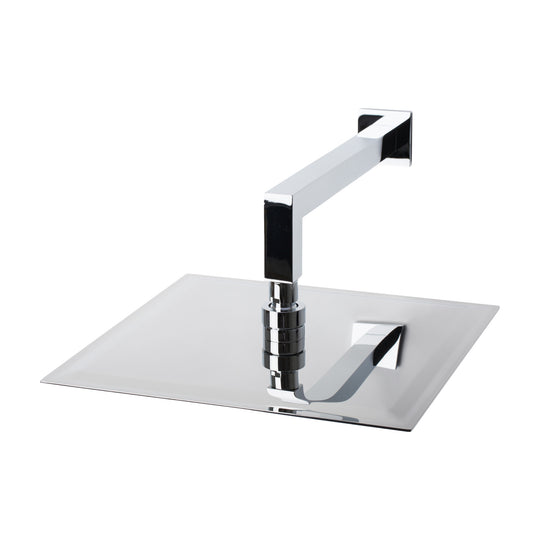 BAI 0417 Stainless Steel 12-inch Square Rainfall Shower Head in Polished Chrome Finish