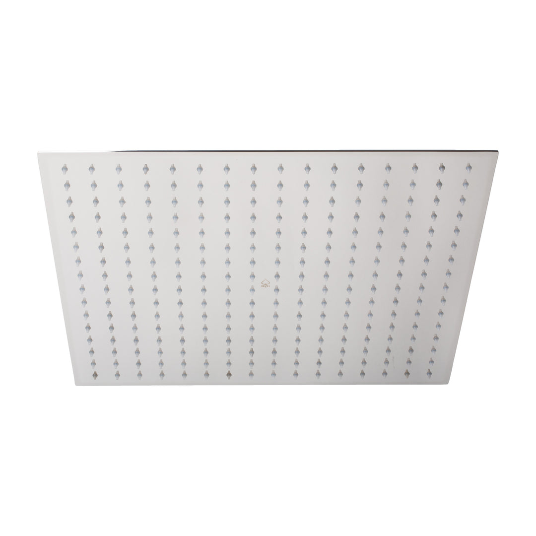 BAI 0418 Stainless Steel 16-inch Square Rainfall Shower Head in Polished Chrome Finish