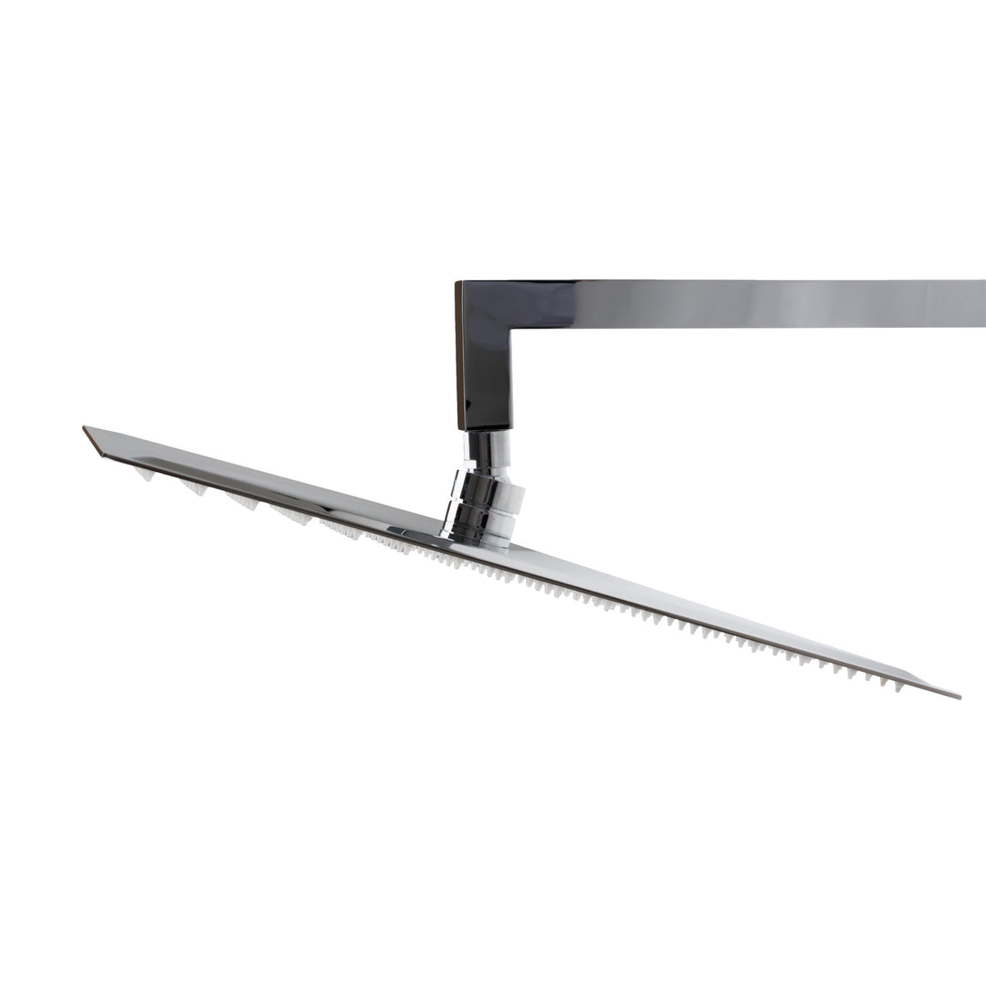BAI 0418 Stainless Steel 16-inch Square Rainfall Shower Head in Polished Chrome Finish
