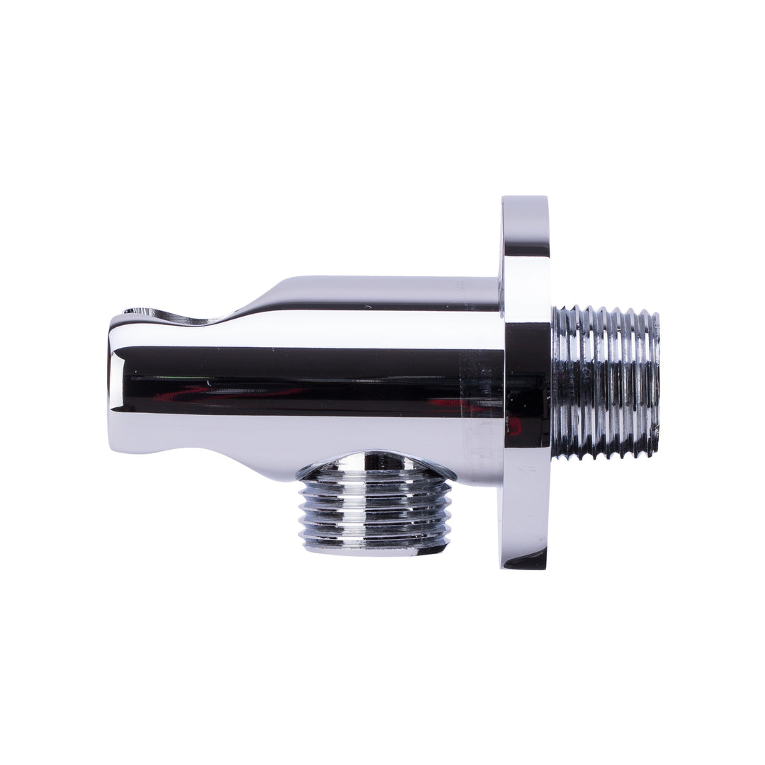 BAI 0194 Wall Mounted Handheld Shower Holder with Integrated Hose Connection in Polished Chrome Finish