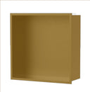 BAI 0004 Recessed Single Shower Niche in Brushed Gold (12"x12")