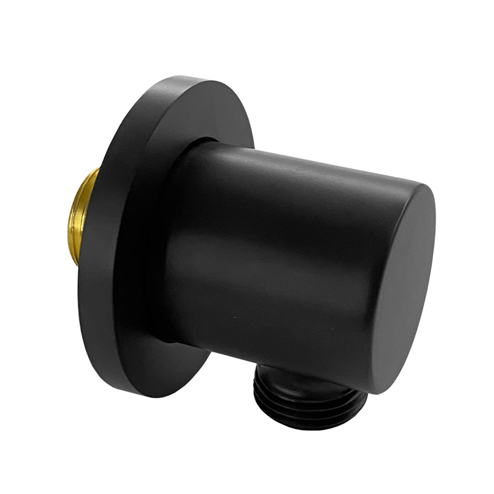 BAI 0151 Wall Mounted Round Shower Hose Water Supply in Matt Black Finish