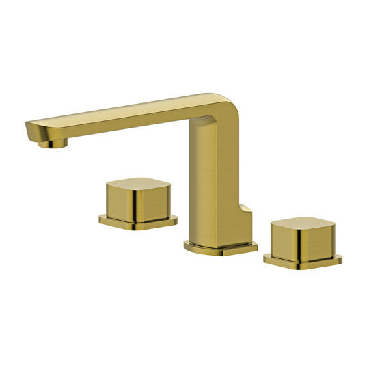 BAI 0603 Two Handles Contemporary Bathroom Faucet in Brushed Gold Finish