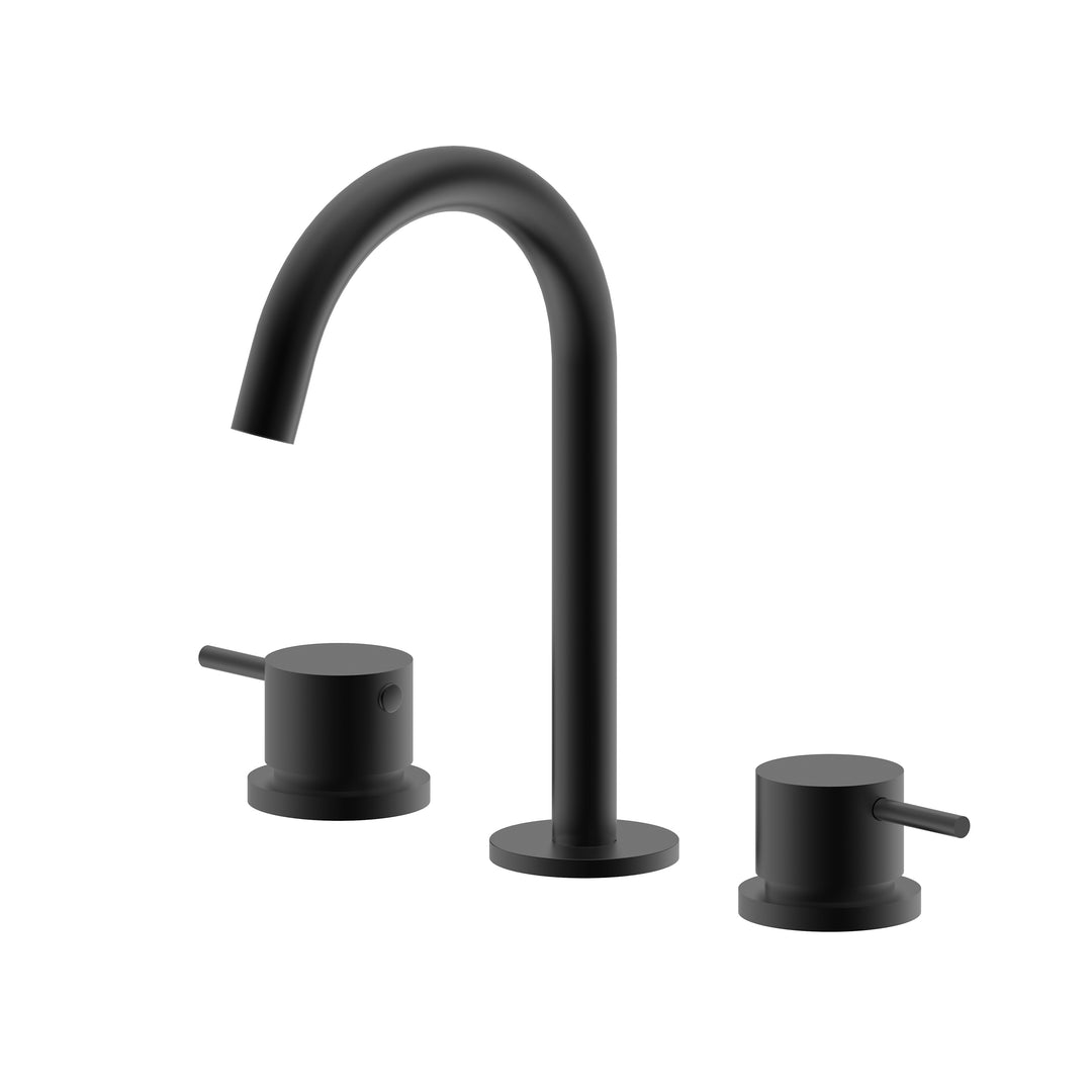 BAI 0607 Two Handles Contemporary Bathroom Faucet in Matte Black Finish