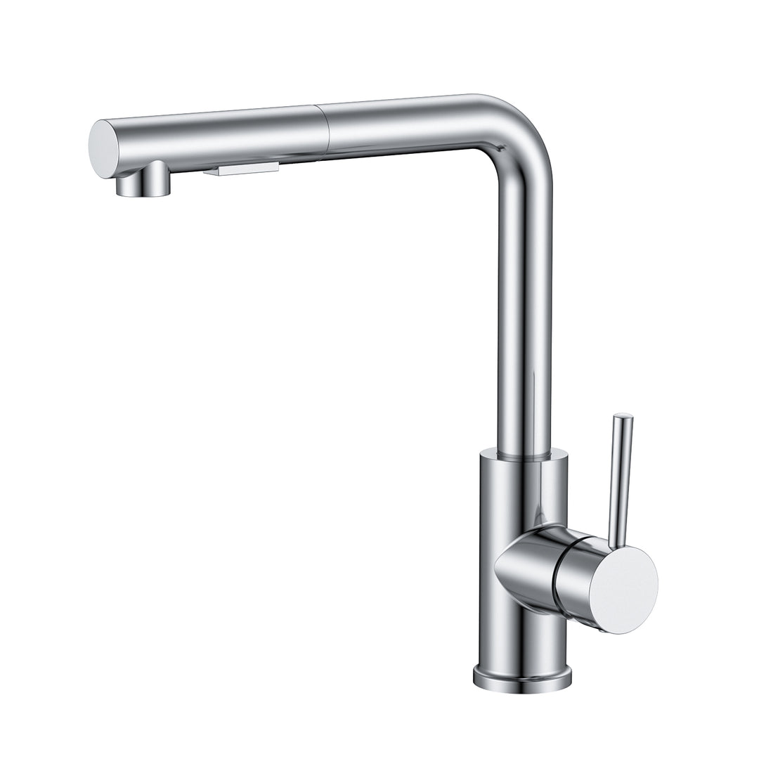 BAI 0625 Single Handle Kitchen Faucet with Pull Down System in Polished Chrome Finish