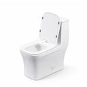 Angled open seat view of BAI 1006 Contemporary Toilet – One Piece Dual Flush with Soft-Close Seat