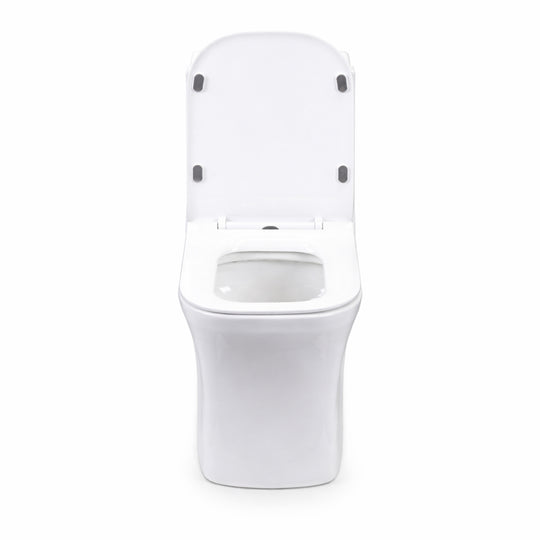 Front open view of BAI 1006 Contemporary Toilet – One Piece Dual Flush with Soft-Close Seat