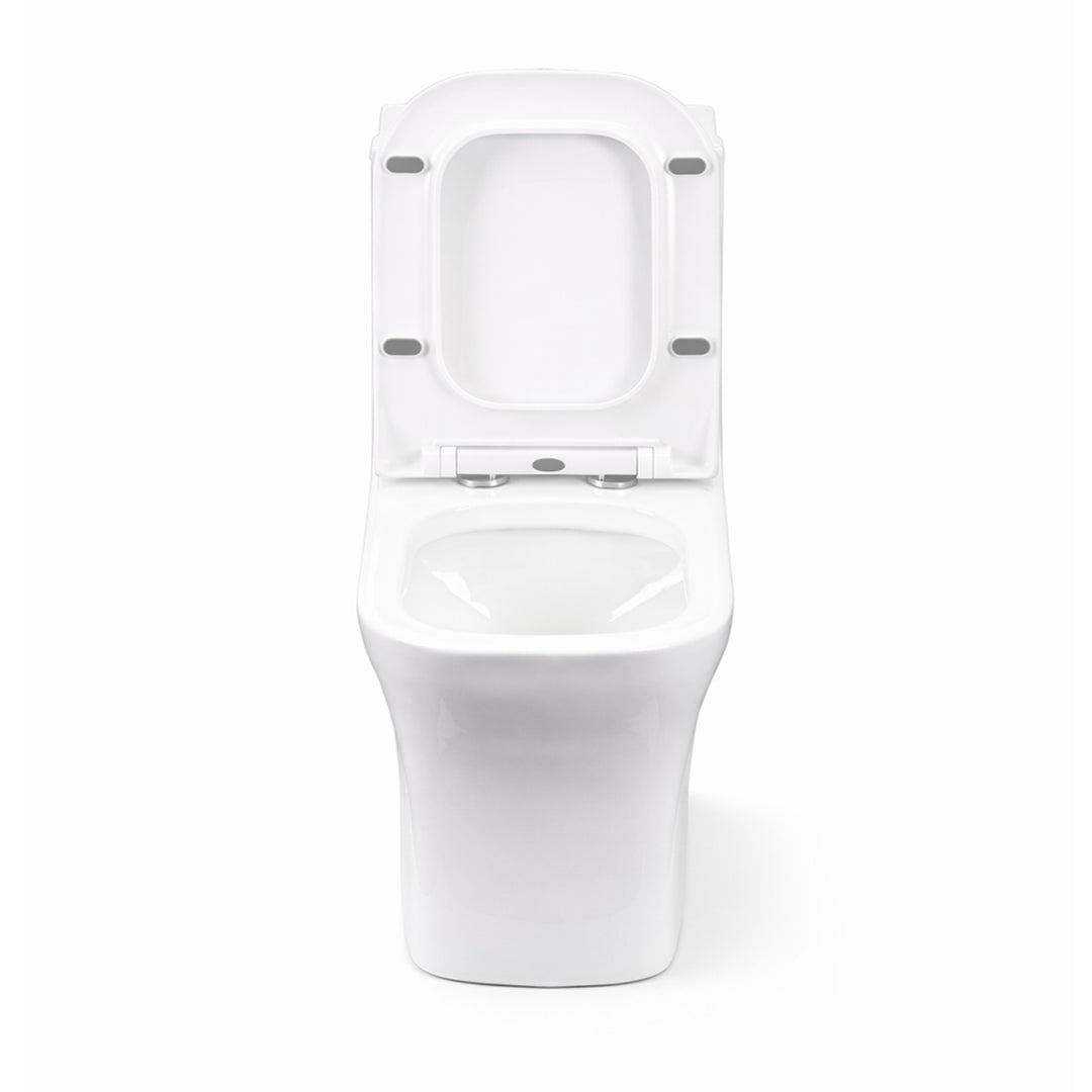 Front open view of BAI 1006 Contemporary Toilet – One Piece Dual Flush with Soft-Close Seat