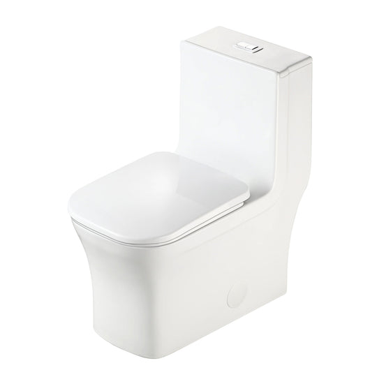 BAI 1007 Contemporary Toilet – One Piece Dual Flush with Soft-Close Seat (10-inch Rough-in)