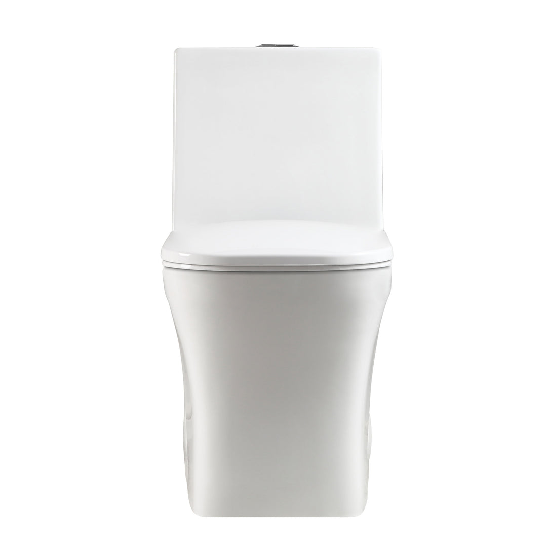 BAI 1007 Contemporary Toilet – One Piece Dual Flush with Soft-Close Seat (10-inch Rough-in)