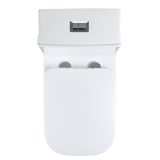 BAI 1007 Contemporary Toilet – One Piece Dual Flush with Soft-Close Seat (10-inch Rough-in)