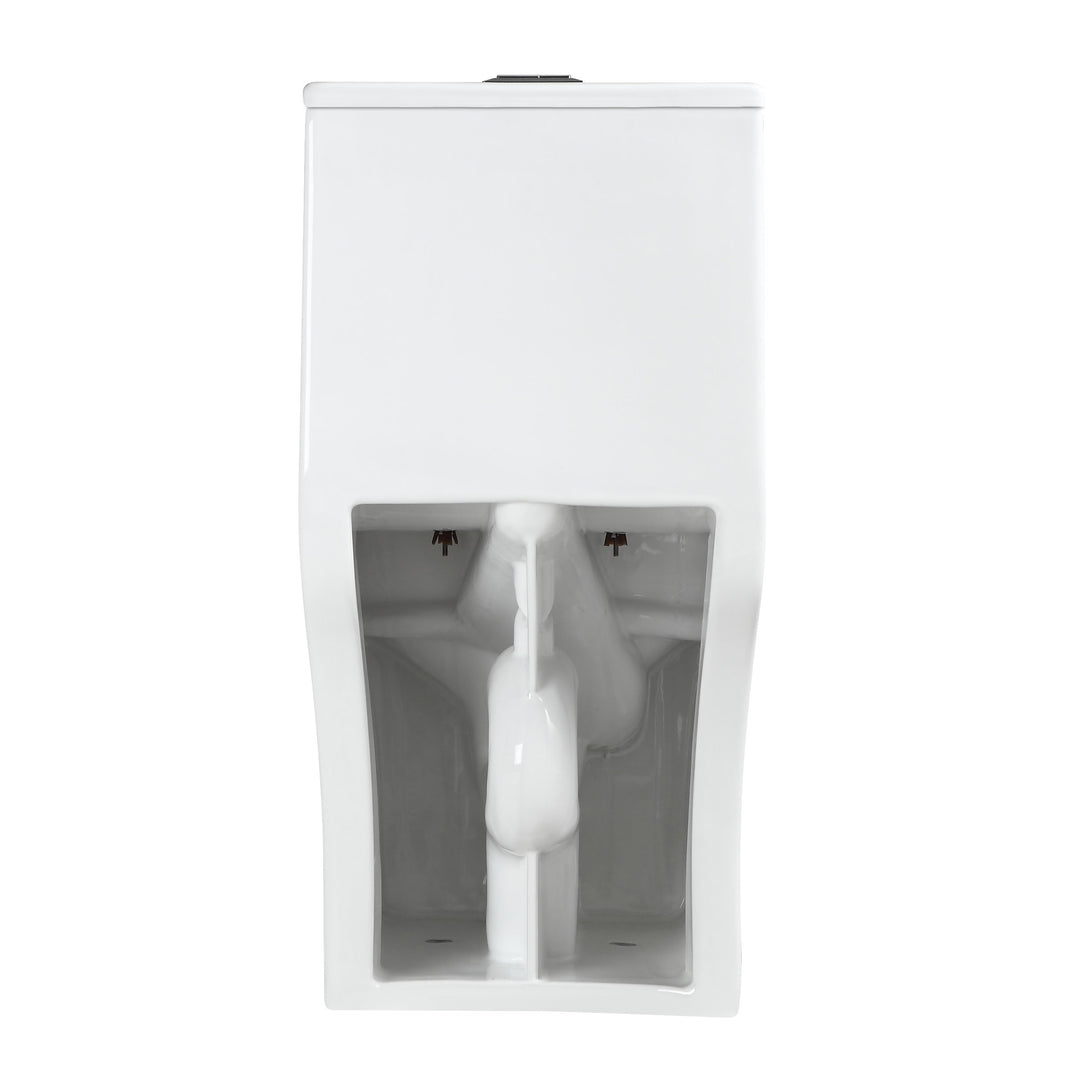 BAI 1007 Contemporary Toilet – One Piece Dual Flush with Soft-Close Seat (10-inch Rough-in)