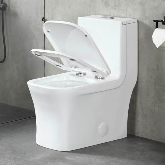 BAI 1007 Contemporary Toilet – One Piece Dual Flush with Soft-Close Seat (10-inch Rough-in)