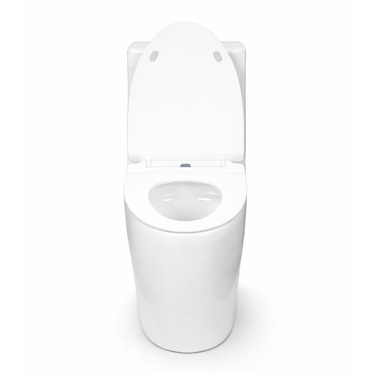 Front open view of BAI 1009 Contemporary Toilet – One Piece Dual Flush with Soft-Close Seat