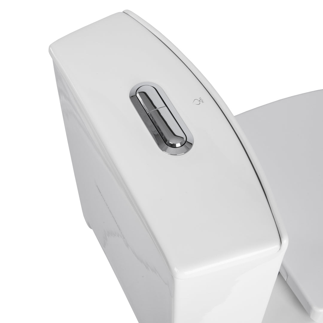 BAI 1011 Contemporary Toilet – One Piece Dual Flush with Soft-Close Seat (10-inch Rough-In)