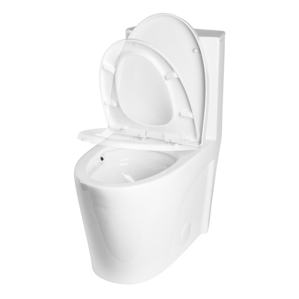 BAI 1011 Contemporary Toilet – One Piece Dual Flush with Soft-Close Seat (10-inch Rough-In)
