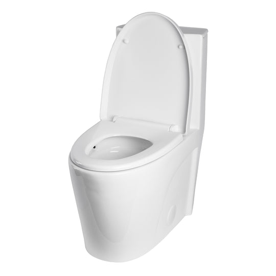 BAI 1011 Contemporary Toilet – One Piece Dual Flush with Soft-Close Seat (10-inch Rough-In)
