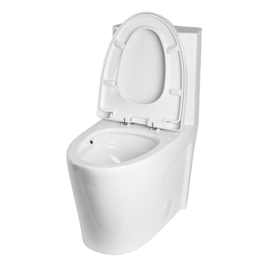 BAI 1011 Contemporary Toilet – One Piece Dual Flush with Soft-Close Seat (10-inch Rough-In)