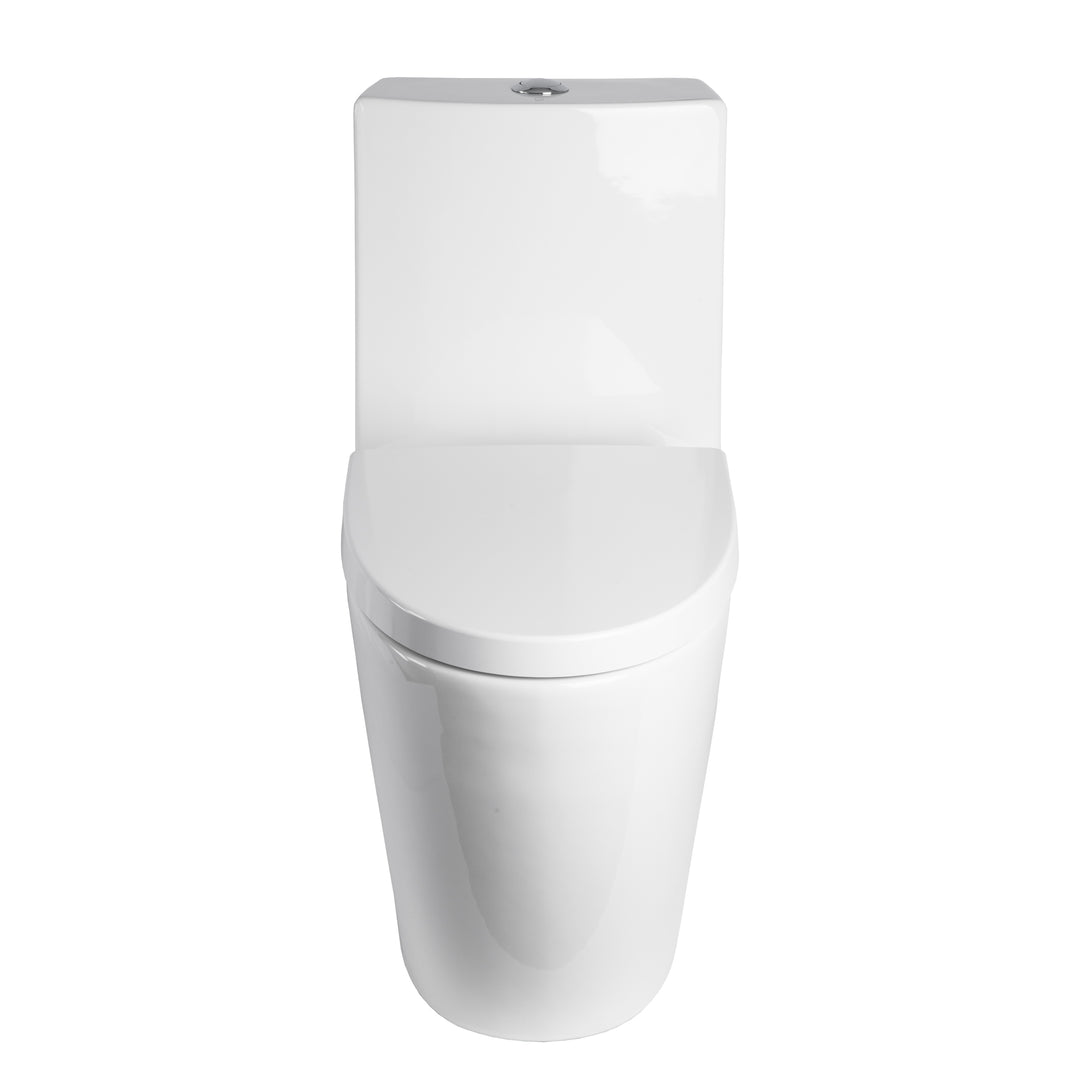 BAI 1011 Contemporary Toilet – One Piece Dual Flush with Soft-Close Seat (10-inch Rough-In)