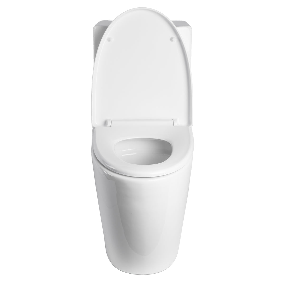 BAI 1011 Contemporary Toilet – One Piece Dual Flush with Soft-Close Seat (10-inch Rough-In)
