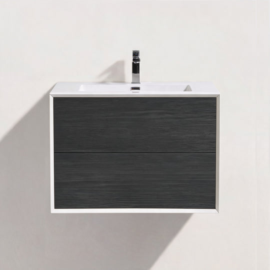 BAI Monza 30-inch Floating Bathroom Vanity with Gloss White Sink