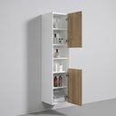 BAI Monza 16-inch Floating Bathroom Side Cabinet with Two Reversible Doors