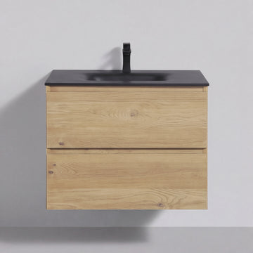 BAI Sonoma 26-inch Floating Bathroom Vanity with Matte Black Sink
