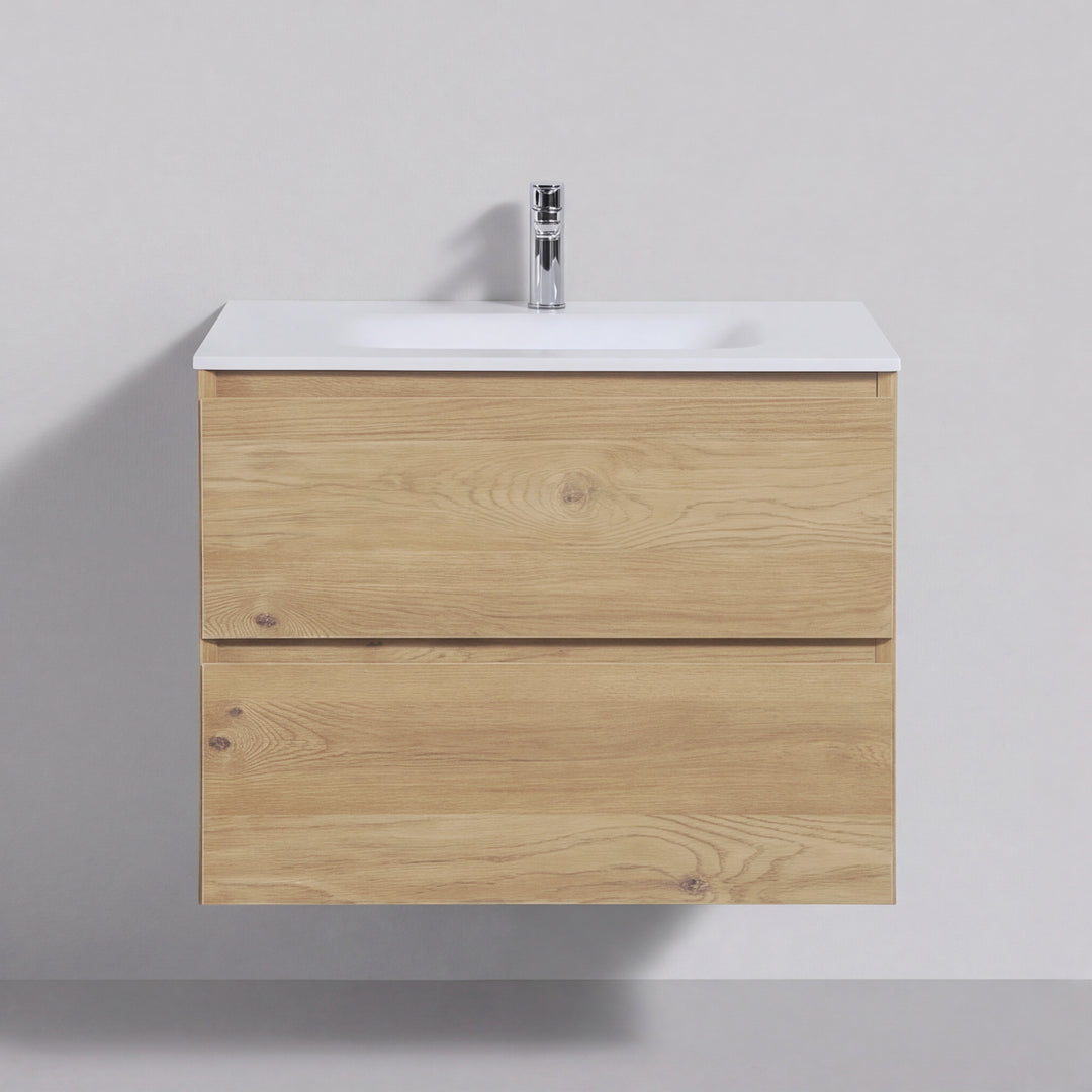 BAI Sonoma 26-inch Floating Bathroom Vanity with Matte White Sink