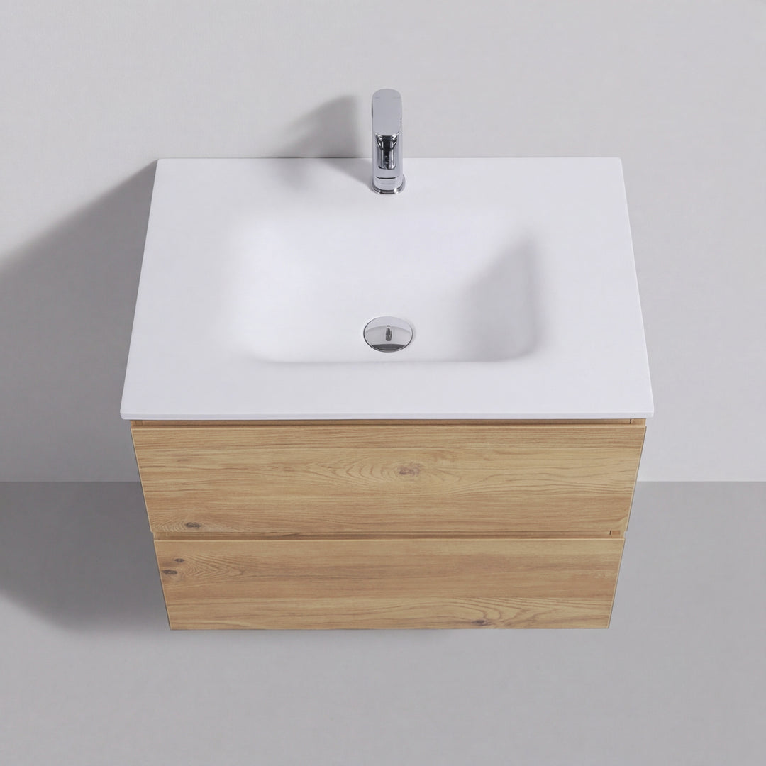 BAI Sonoma 26-inch Floating Bathroom Vanity with Matte White Sink