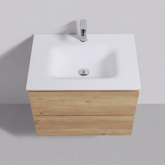 BAI Sonoma 26-inch Floating Bathroom Vanity with Matte White Sink