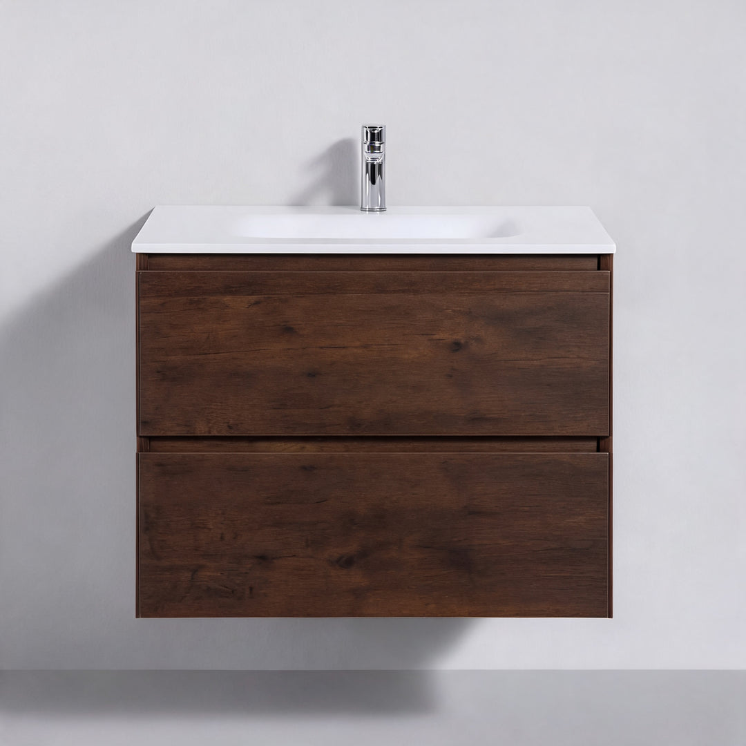 BAI Sonoma 26-inch Floating Bathroom Vanity with Matte White Sink