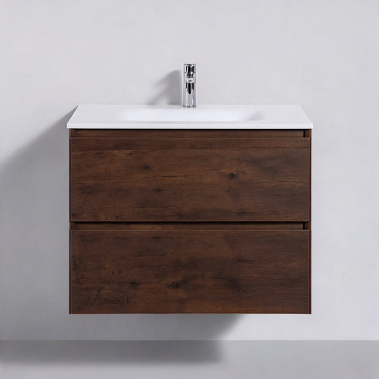 BAI Sonoma 26-inch Floating Bathroom Vanity with Matte White Sink