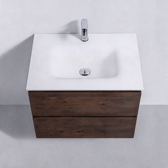 BAI Sonoma 26-inch Floating Bathroom Vanity with Matte White Sink