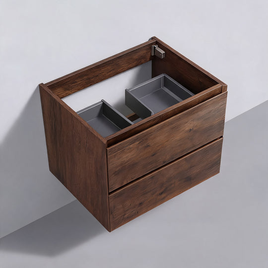 BAI Sonoma 26-inch Floating Bathroom Vanity with Matte White Sink