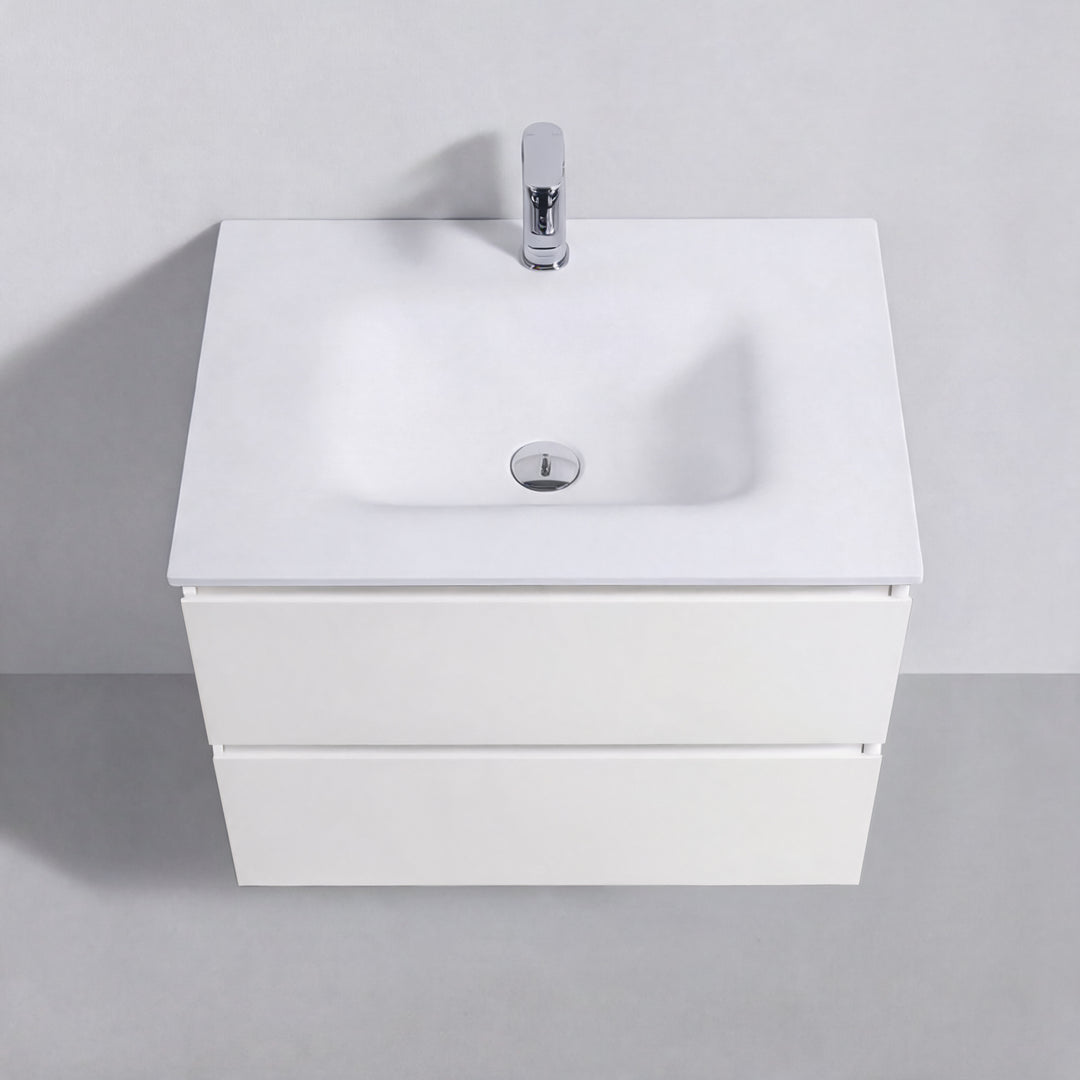 BAI Sonoma 26-inch Floating Bathroom Vanity with Matte White Sink