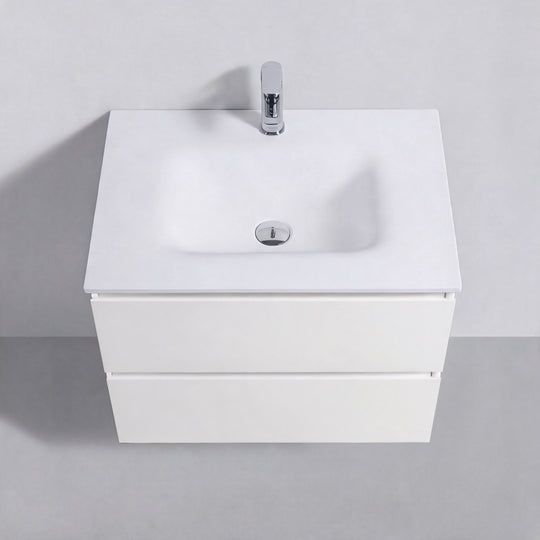 BAI Sonoma 26-inch Floating Bathroom Vanity with Matte White Sink