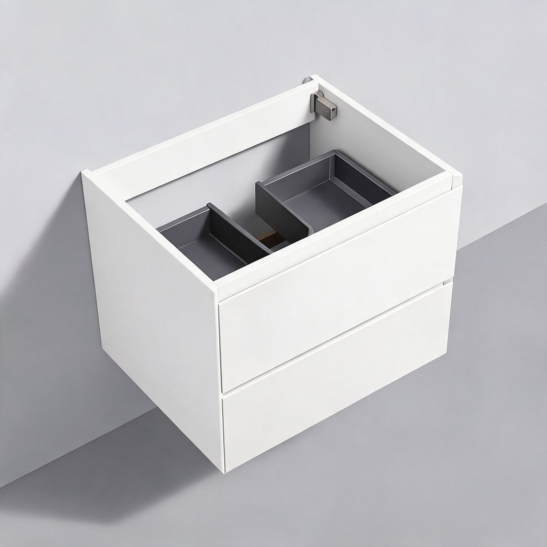 BAI Sonoma 26-inch Floating Bathroom Vanity with Matte White Sink