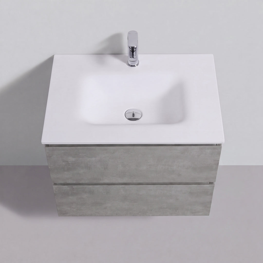 BAI Sonoma 26-inch Floating Bathroom Vanity with Matte White Sink