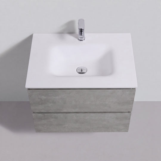 BAI Sonoma 26-inch Floating Bathroom Vanity with Matte White Sink