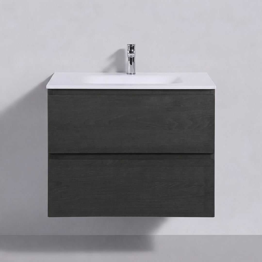 BAI Sonoma 26-inch Floating Bathroom Vanity with Matte White Sink