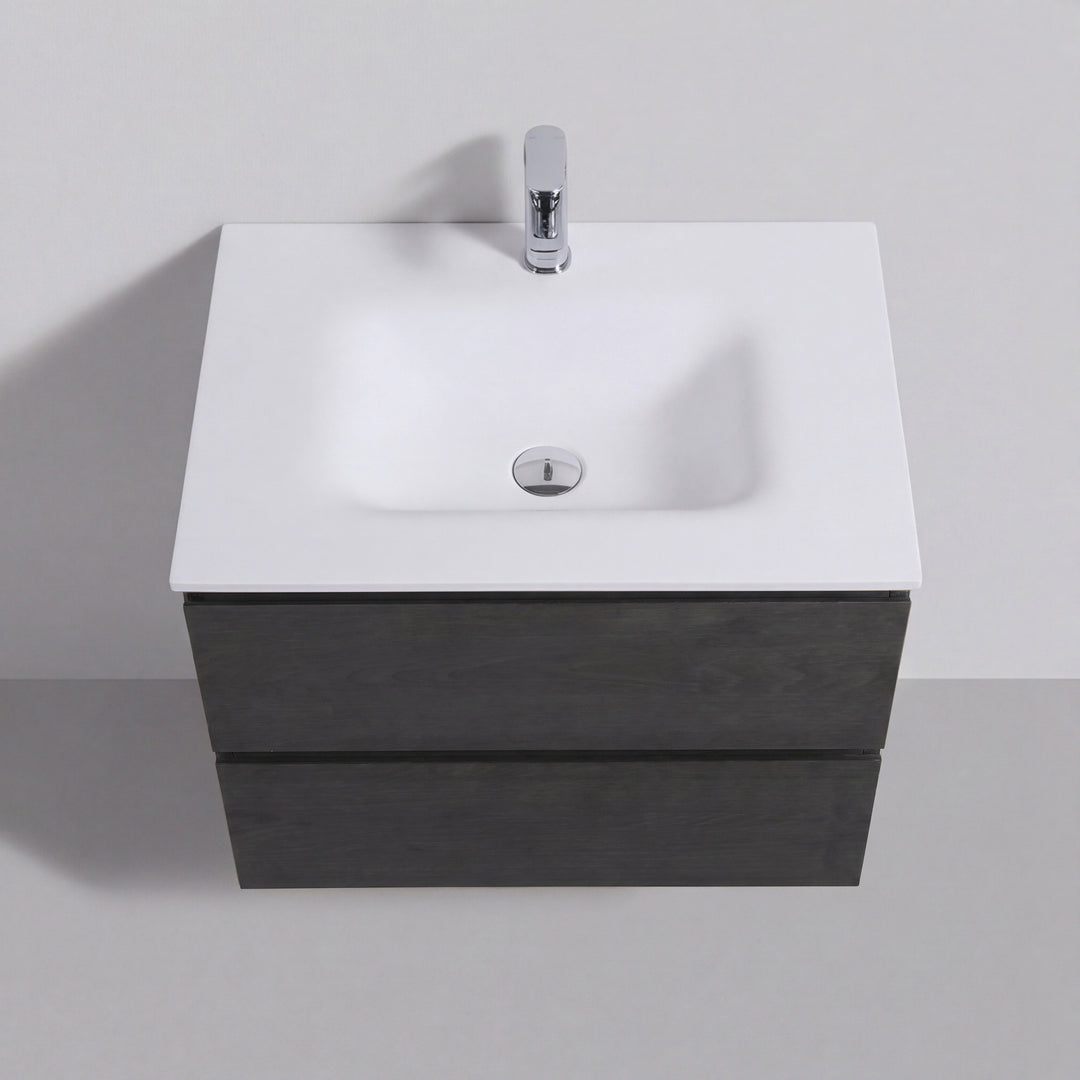 BAI Sonoma 26-inch Floating Bathroom Vanity with Matte White Sink