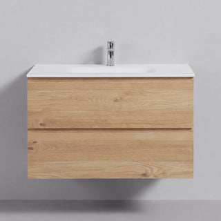 BAI Sonoma 34-inch Floating Bathroom Vanity with Matte White Sink