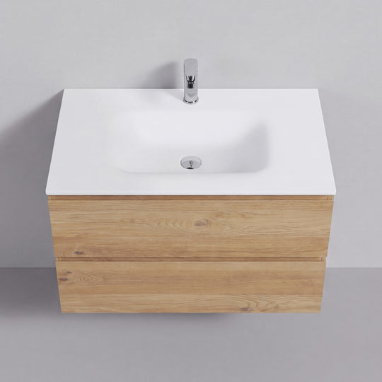 BAI Sonoma 34-inch Floating Bathroom Vanity with Matte White Sink