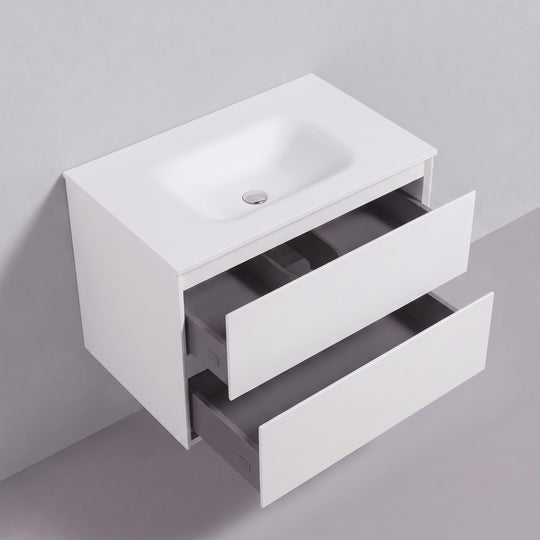 BAI Sonoma 34-inch Floating Bathroom Vanity with Matte White Sink