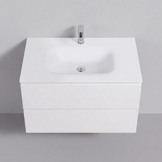 BAI Sonoma 34-inch Floating Bathroom Vanity with Matte White Sink