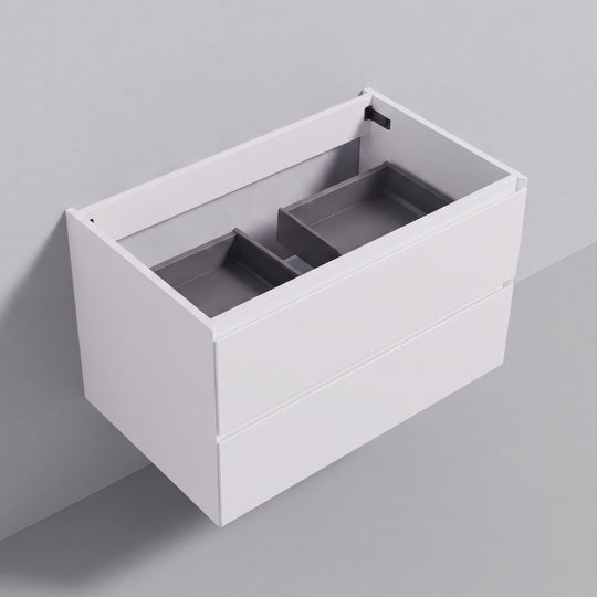 BAI Sonoma 34-inch Floating Bathroom Vanity with Matte White Sink