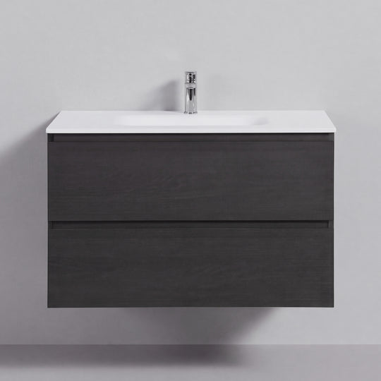BAI Sonoma 34-inch Floating Bathroom Vanity with Matte White Sink